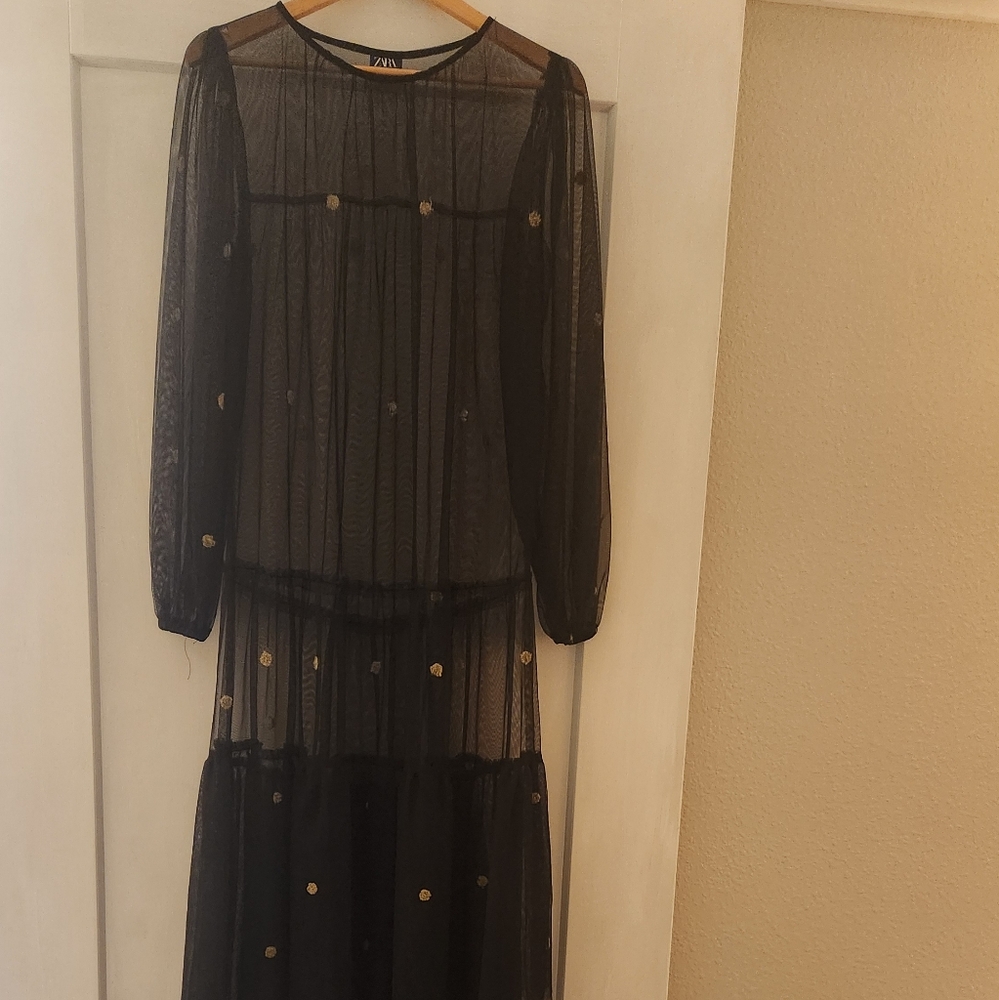 Polka dot tulle dress